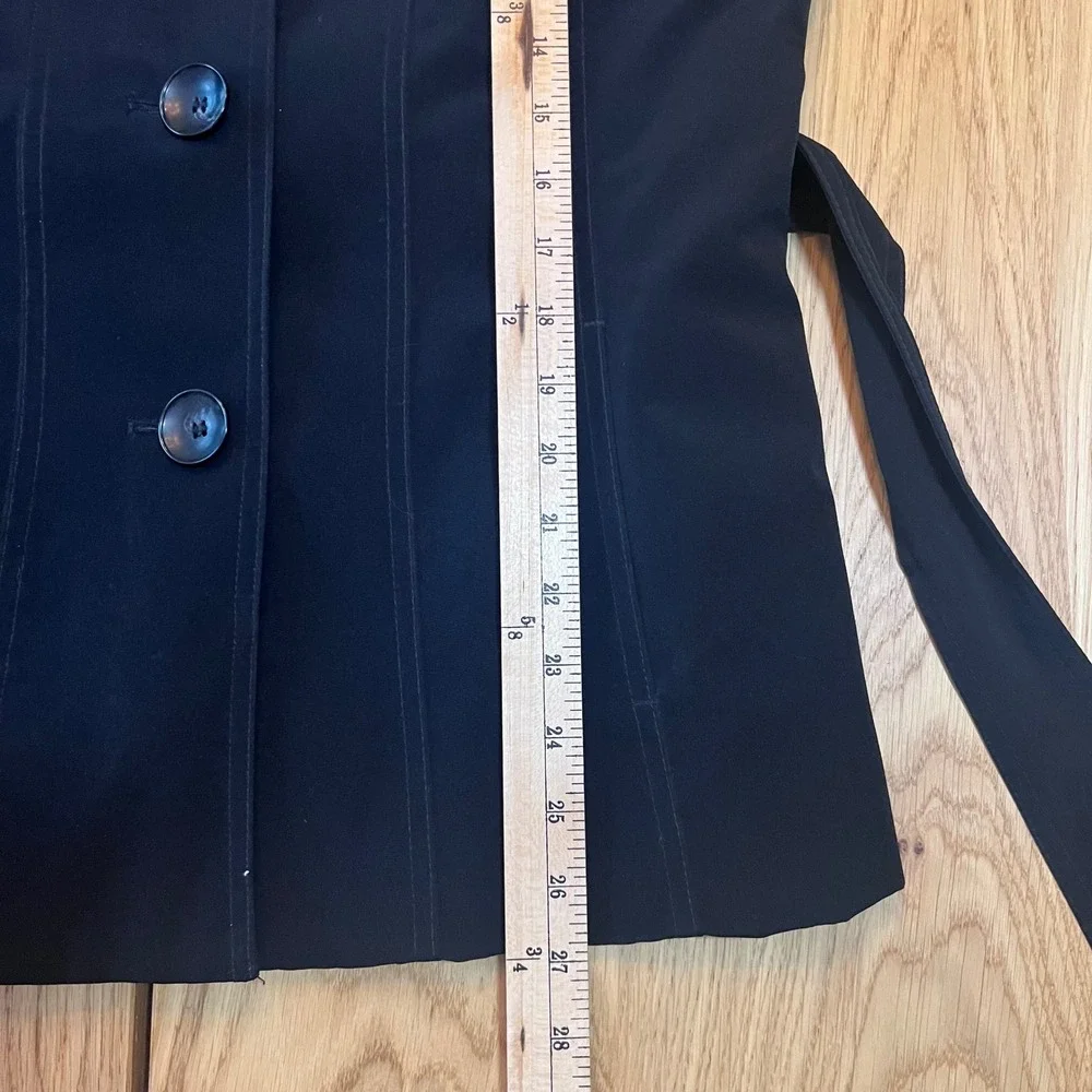Esprit Belted Trench Jacket Women Medium‎ Black Classic